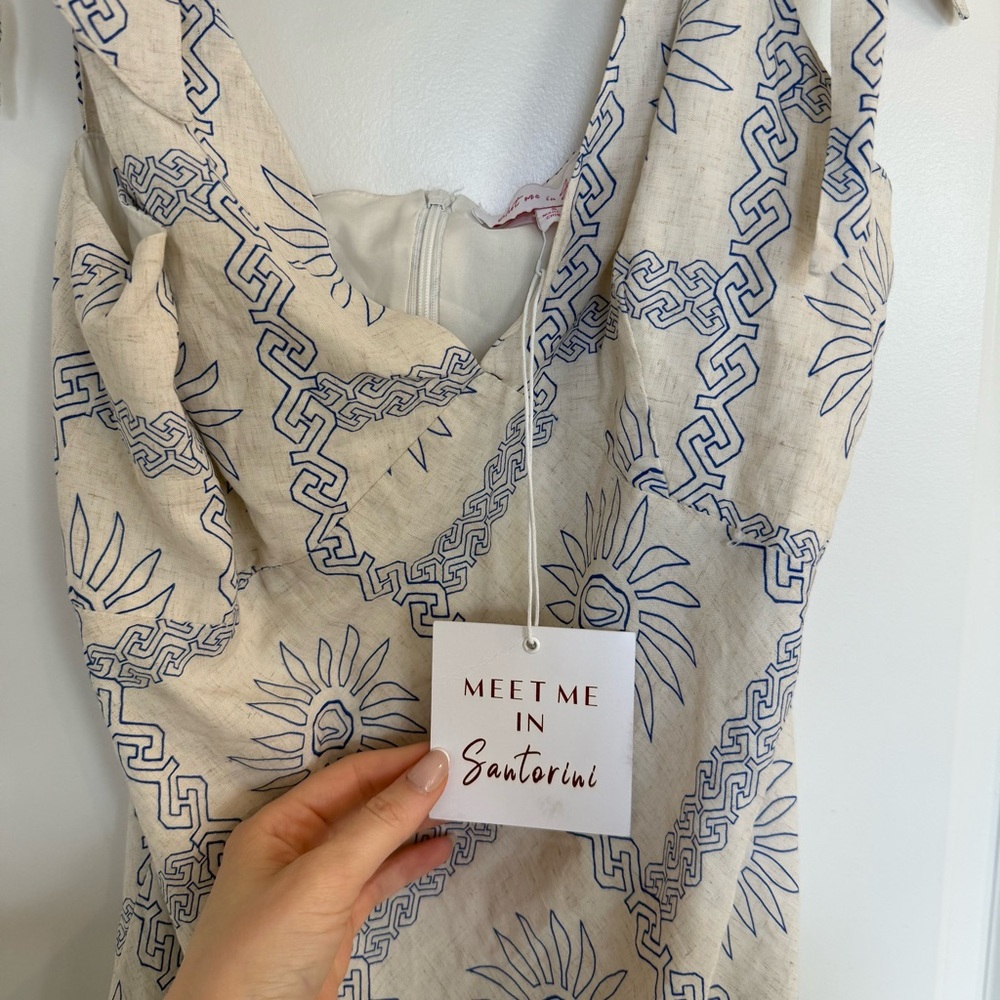 Meet Me in Santorini Sun Pattern Dress-NWT - Picture 6 of 9